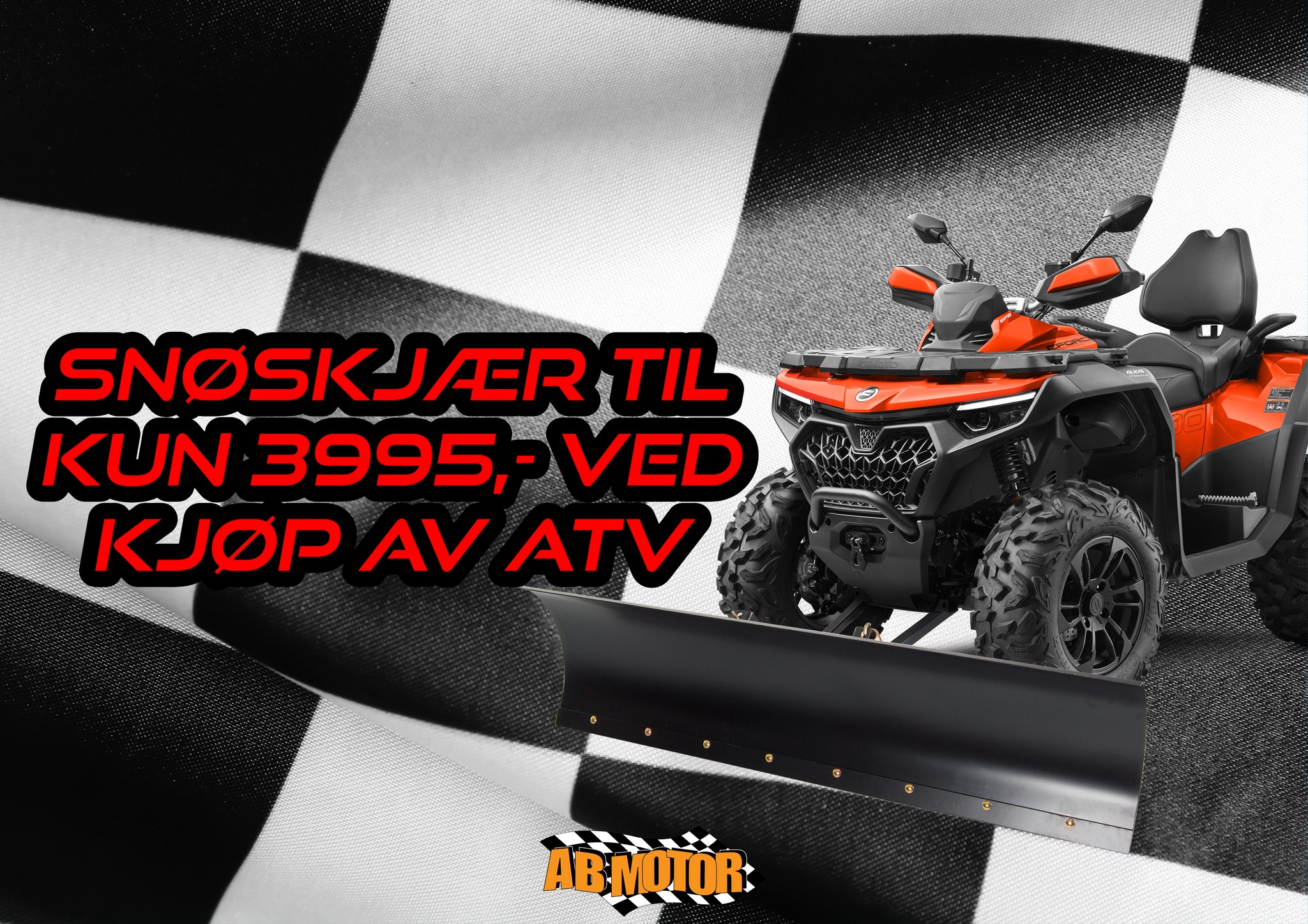 ATV-kampanje med snøskjær fra AB Motor